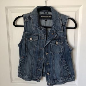 Stone washed Express denim Vest size Med
